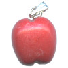 14mm Red Coral Carved APPLE Charm/Pendant Bead (with Bail)