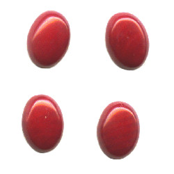 5x7mm Red Coral OVAL CABOCHONS