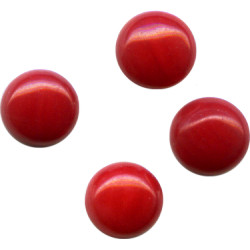 4mm Red Coral ROUND CABOCHONS