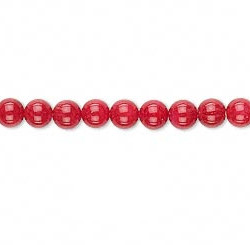 4mm Red Coral ROUND Beads