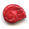 15x18mm Red Coral (Dyed) SNAIL Bead