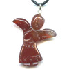 32x38mm Red Agate ANGEL Pendant/Focal Bead