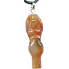 12x38mm Red Agate 3-D GODDESS Pendant/Focal Bead