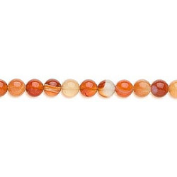 4mm Red Agate ROUND Beads