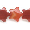 20mm Red Agate PUFFY STAR Beads