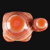 26x28mm Red Sardonyx Agate TURTLE Animal Fetish Bead