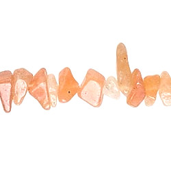 34" Strand Peach & Red Aventurine CHIP/NUGGET Beads