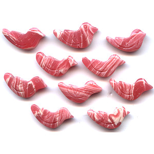 10x20mm Rhodochrosite BIRD Fetish Beads (Grade A)