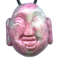 32x38mm Rhodochrosite BUDDHA HEAD Pendant/Focal Bead