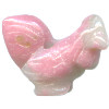 11x16mm Rhodochrosite CHICKEN/HEN/ROOSTER Animal Fetish Bead