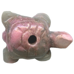 15x20mm Rhodochrosite TURTLE Animal Fetish Bead