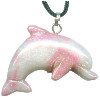 15x33mm Rhodochrosite DOLPHIN Animal Fetish Pendant/Focal Bead