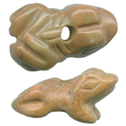 12x20mm Rhyolite FROG Animal Fetish Bead