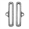 TierraCast Antiqued Silver Plated 31mm Hammered Design RIBBON END BAR TIPS