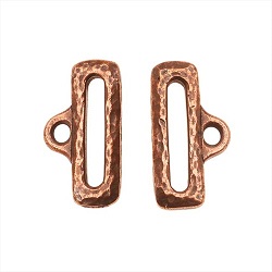 TierraCast Copper Plated 19mm RIBBON END BAR TIPS