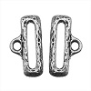 TierraCast Silver Plated 19mm RIBBON END BAR TIPS