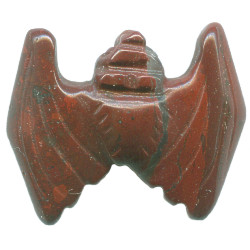 18x22mm Red Jasper BAT Animal Fetish Bead