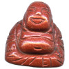 20x20mm Red Jasper 3-D BUDDHA Bead