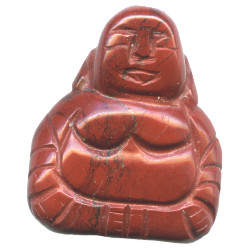 22x28mm Red Jasper (Flat-Back) BUDDHA Bead