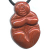 23x38mm Red Jasper (Flat-Back) GODDESS Pendant/Focal Bead