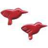 12x20mm *Red Stone* Jasper (Dyed) HUMMINGBIRD Animal Fetish Beads