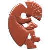 26x40mm Red Jasper KOKOPELLI Pendant/Focal Bead