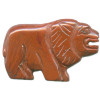 22x36mm Red Jasper LION Animal Fetish Focal/Pendant Beads