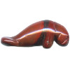 12x26mm Red Jasper 3-D MANATEE/WALRUS Animal Fetish Bead