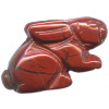 14x20mm Red Jasper 3-D RABBIT Animal Fetish Bead