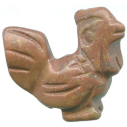 15x15mm Red Jasper CHICKEN/HEN/ROOSTER Animal Fetish Bead