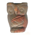 12x16mm Red Dumortierite 3-D OWL Animal Fetish Bead