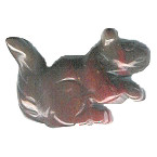 16x22mm 3-D Rainbow Jasper SQUIRREL Animal Fetish Bead