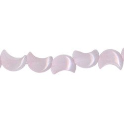 5x8mm Rose Quartz CRESCENT MOON Beads