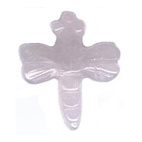 24x31mm Rose Quartz DRAGONFLY Animal Fetish Pendant/Focal Bead