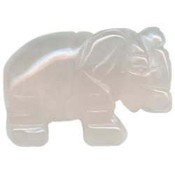 15x20mm Rose Quartz ELEPHANT Animal Fetish Bead