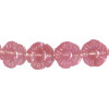 14mm Dark Rose Quartz Carved FLOWER Beads