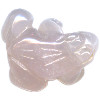 20x20mm Rose Quartz FROG Animal Fetish Bead