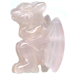 20mm Rose Quartz 3-D GARGOYLE Bead