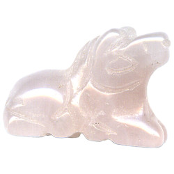 12x18mm 3-D Rose Quartz HORSE Animal Fetish Bead