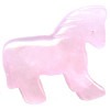 20x24mm Rose Quartz HORSE Animal Fetish Bead