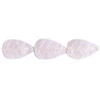 7x11mm Rose Quartz Carved LEAF Beads