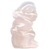 12x20mm Rose Quartz 3-D MONKEY Animal Fetish Bead