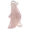 22x40mm Rose Quartz PENGUIN Animal Fetish Pendant/Focal Bead