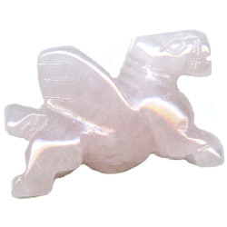 20mm Rose Quartz 3-D PEGASUS Bead