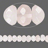 4x6mm ROSE QUARTZ Faceted RONDELLE Beads