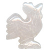 16x20mm Rose Quartz ROOSTER Animal Fetish Bead