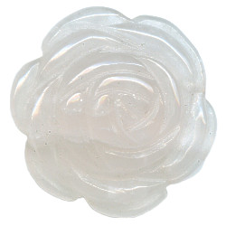 22mm Rose Quartz Carved ROSE Bead
