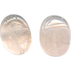 10x13mm Rose Quartz SCARAB, BEETLE Beads