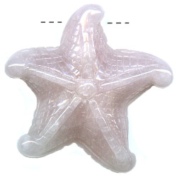 60x60mm Rose Quartz STARFISH Focal / Pendant Bead