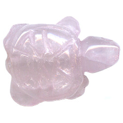 15x21mm Rose Quartz TURTLE Animal Fetish Bead